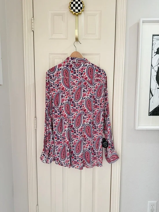 Wrangler Paisley Button-Up in Red, Blue & White, Pear Snaps XXL - Picture 9 of 10